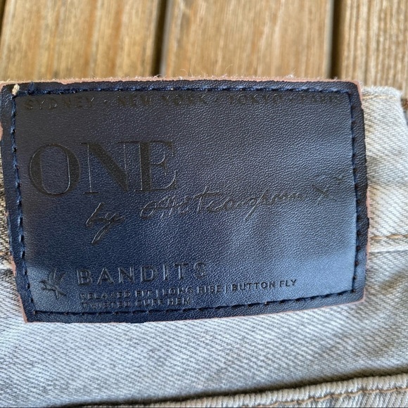 One Teaspoon Bandits Distressed Denim Short Shorts Button Fly Faded Gray Sz 28 - Picture 10 of 15